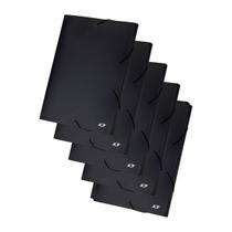 Kit Pasta Aba Elastica Oficio 20mm Linha Black Preta 5und ACP Kit Pasta Aba Elastica Oficio 20mm Linha Black Preta 5und ACP