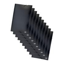 Kit Pasta Aba Elastica Oficio Linha Black Preta 10und ACP Kit Pasta Aba Elastica Oficio Linha Black Preta 10und ACP
