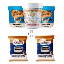 Kit Pasta de Amendoim 2 Leitinho + 1 Doce de Leite 450g + 2 Alfajores Cookies 50g - La Ganexa