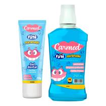 Kit Pasta de Dente e Enxaguante Bucal Fini Dentadura Carmed Kit Pasta de Dente e Enxaguante Bucal Fini Dentadura Carmed