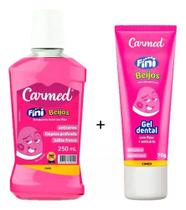 Kit Pasta De Dente + Enxaguante Bucal Carmed Fini Beijos