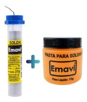 Kit Pasta De Solda 110g + Tubo De Estanho 25g Emavi