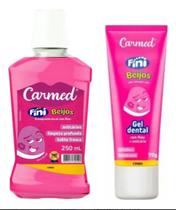 Kit Pasta dental + enxaguante Bucal Fini Beijos - Linha Carmed Cimed Kit Pasta dental + enxaguante Bucal Fini Beijos - Linha Carmed Cimed