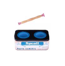 Kit Pasta Esmerilhar Válvulas Grossa Fina Com Cabo Chupeta