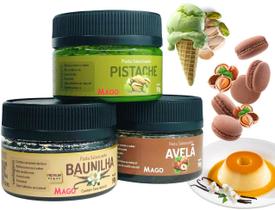 Kit Pasta Saborizante 90g Concentrada Mago Pistache Baunilha