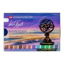 Kit Pastilha Aquarela Nevskaya White Nights Tons da Terra 12 Unidades