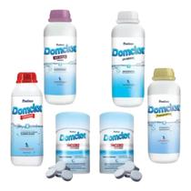 Kit Pastilha de Cloro + Flocurante Algicida Choque e PHs