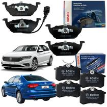 Kit Pastilha de Freio Jetta 2.0 Flex Aspirado 2011 2012 2013 2014 2015 2016 Dianteira e Traseira Bosch