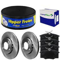 Kit Pastilha Disco Freio Corsa 96 a 2002 Dianteiro Ventilado Varga Lonaflex