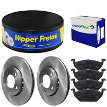 Kit Pastilha Disco Freio Fox 2004 a 2017 Dianteiro Ventilado Teves Lonaflex