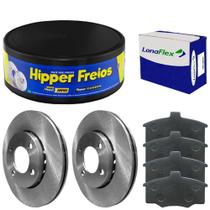 Kit Pastilha Disco Freio Kadett 89 a 96 Dianteiro Ventilado Varga Lonaflex