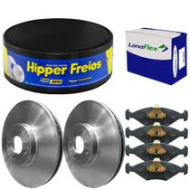 Kit Pastilha Disco Freio Palio 2012 a 2017 Dianteiro Ventilado Teves Lonaflex