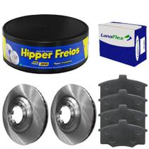 Kit Pastilha Disco Freio Pampa 85 a 97 Dianteiro Ventilado Varga Lonaflex