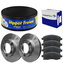 Kit Pastilha Disco Freio Silverado 97 a 99 Dianteiro Ventilado Bendix Lonaflex