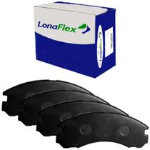 Kit Pastilha Freio L200 Pajero 91 a 2004 Dianteira Akebono Lonaflex P383