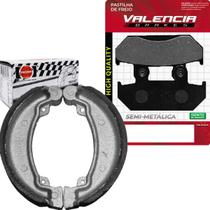 Kit Pastilha + Lona Freio Std Honda Cb 125 Tt 1990 Valencia Brakes/Fischer