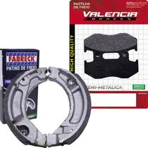 Kit Pastilha + Lona Freio Xr 600 R 1983 a 1987 Valencia Brakes/Fabreck