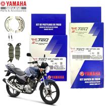Kit Pastilha+Patim Lona Sapata Freio Ybr125 2000 À 2008