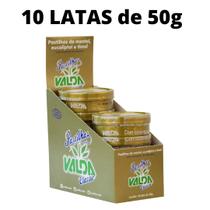 Kit Pastilha Valda Classic Tradicional Mentol Caixa c/10 Latas de 50g