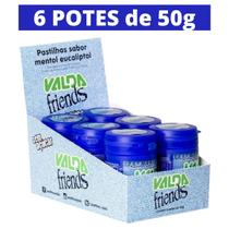 Kit Pastilha Valda Friends Mentol Eucalipto 6 Potes de 50g