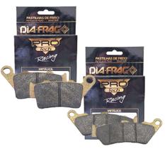 Kit Pastilhas de Freio Cb 500 Antiga 1997-2005 Diafrag Pro Tech Racing (Metálica)