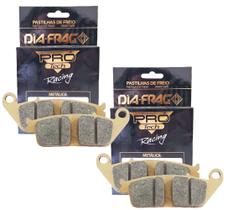 Kit Pastilhas de Freio Dianteiras Cb 650f / Cbr 650f / Cb 500x Diafrag Pro Tech Racing (Metálica) Kit Pastilhas de Freio Dianteiras Cb 650f / Cbr 650f / Cb 500x Diafrag Pro Tech Racing (Metálica)