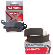 Kit Pastilhas e Lonas de Freio Honda Bros 150 / Crf 230 / Biz 125 Diafrag