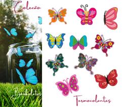 Kit Patch Aplique Termocolante borboletas Carol Art c/ 10 un