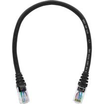 Kit Patch Cord Cat6 100% Cobre Preto 30cm + 35 Cm