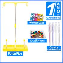 Kit Patchwork Porta Fio Suporte 3 Cones + Wonder Clips + Alfinete + Caneta Fantasminha - Redshock