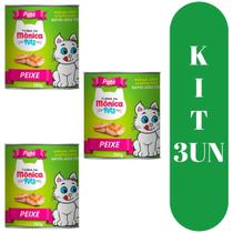 Kit patê 3 latas turma da mônica sabor peixe para gatos