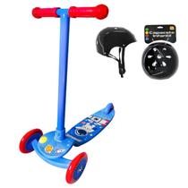 Kit Patinete Azul Astronauta Radical Ajustável e Capacete