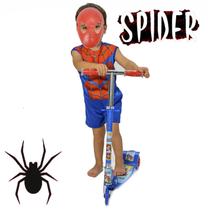 Kit Patinete Ferro Patrulha Justiça Mais Fantasia Spider Man