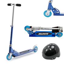 Kit Patinete Infantil 2 Rodas Ajustável 40kg DM + Capacete - DM Toys