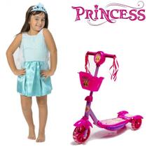 Kit Patinete Infantil de Princesa + Vestido de Cinderela