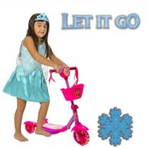 Kit Patinete Infantil Pink até 71 cm E Roupinha Princesa