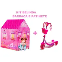 Kit Patinete Roda de Silicone Com Barraca Rosa Oferta