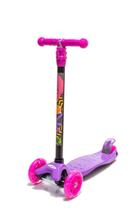 Kit Patinete Roxo Com Luz Feminino + Fantasia Princesa