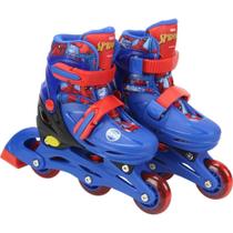 Kit Patins 2 em 1 3 Rodas Tamanho 32/35 Homem Aranha - Bbr - BBR Toys Kit Patins 2 em 1 3 Rodas Tamanho 32/35 Homem Aranha - Bbr - BBR Toys