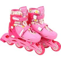 Kit Patins 2 em 1 4 Rodas Tamanho 32/35 Princesas - Bbr - BBR Toys Kit Patins 2 em 1 4 Rodas Tamanho 32/35 Princesas - Bbr - BBR Toys