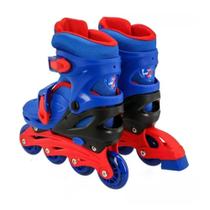 Kit Patins com Acessórios de Segurança Azul - Tam. 30-33