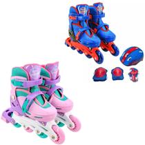 Kit Patins com Acessórios de Segurança e Diversão - Tam. 30-33