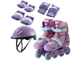 Kit Patins Infantil In Line Zippy Toys Rosa