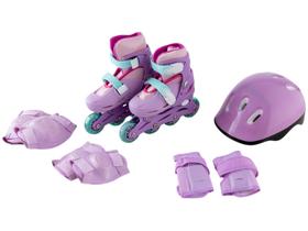 Kit Patins Infantil In Line Zippy Toys Rosa
