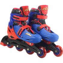 Kit Patins Inline 4 Rodas Tamanho 36/39 Homem Aranha - Bbr Kit Patins Inline 4 Rodas Tamanho 36/39 Homem Aranha - Bbr