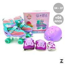 Kit Patins Turma da Aventura Violeta 34-37 Unitoys