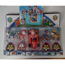 Kit Patrulha Canina Com 4 Cachorrinhos +Boneco +Carteira +Relógio