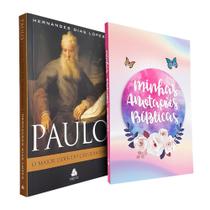 Kit Paulo o Maior Líder do Cristianismo + Caderno Minhas Anotações Bíblicas Borboleta