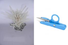 Kit Pavio Para Velas 17cm pacote com 100 Unidades mais Tesoura Para cortar Pavio Cabo de Plastico Kit Pavio Para Velas 17cm pacote com 100 Unidades mais Tesoura Para cortar Pavio Cabo de Plastico