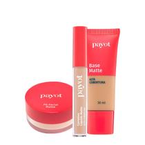 Kit Payot Alta Cobertura Base Cor 4 Corretivo e Pó Solto (3 produtos) Kit Payot Alta Cobertura Base Cor 4 Corretivo e Pó Solto (3 produtos)